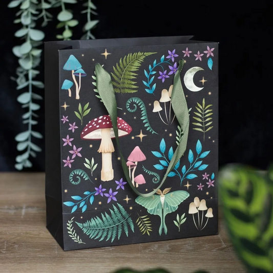 23CM MEDIUM DARK FOREST PRINT GIFT BAG