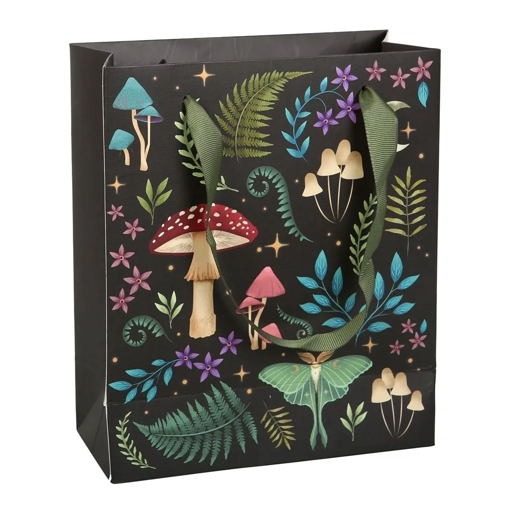 23CM MEDIUM DARK FOREST PRINT GIFT BAG