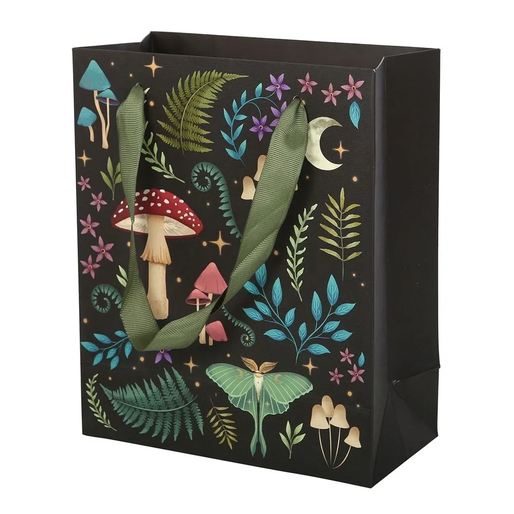 23CM MEDIUM DARK FOREST PRINT GIFT BAG