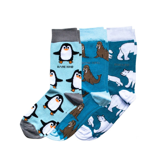 Bare Kind The Frozen Friends Bundle of 3 Bamboo Socks