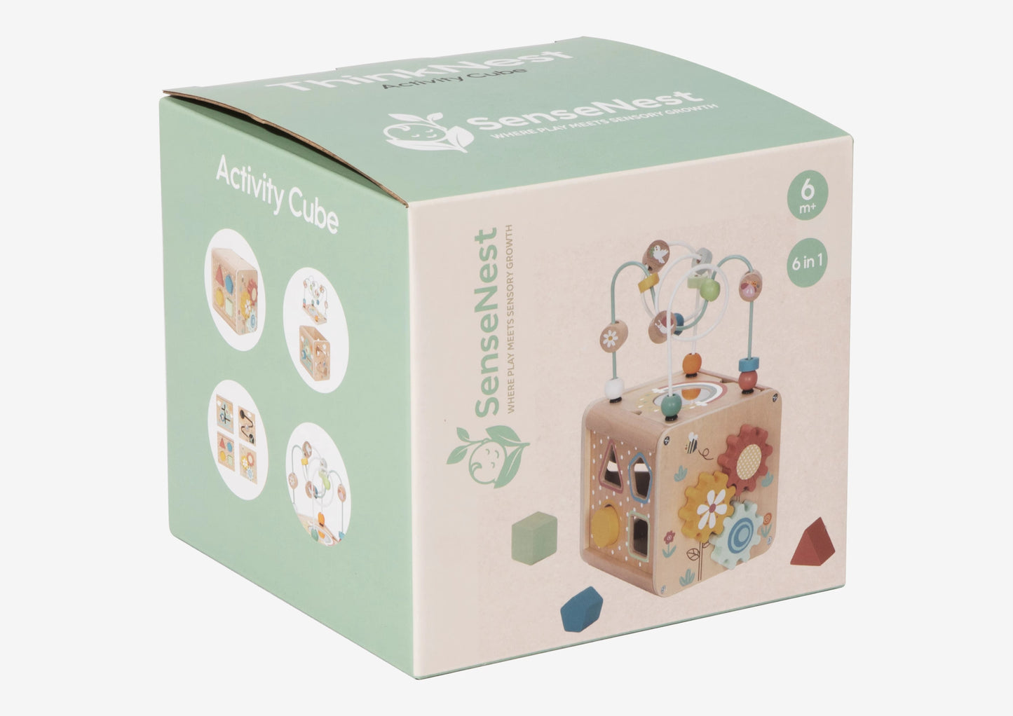 ThinkNest - Wooden Activity Cube