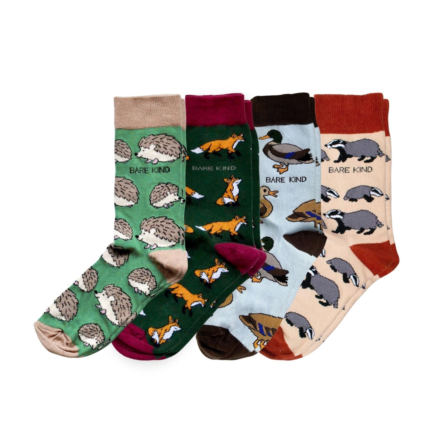 Bare Kind UK Wildlife Bundle of 4 Bamboo Sock Set