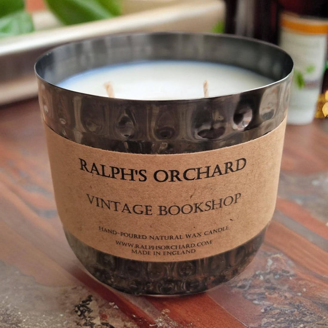 Ralph's Orchard 2-Wick Dimpled Black Candles