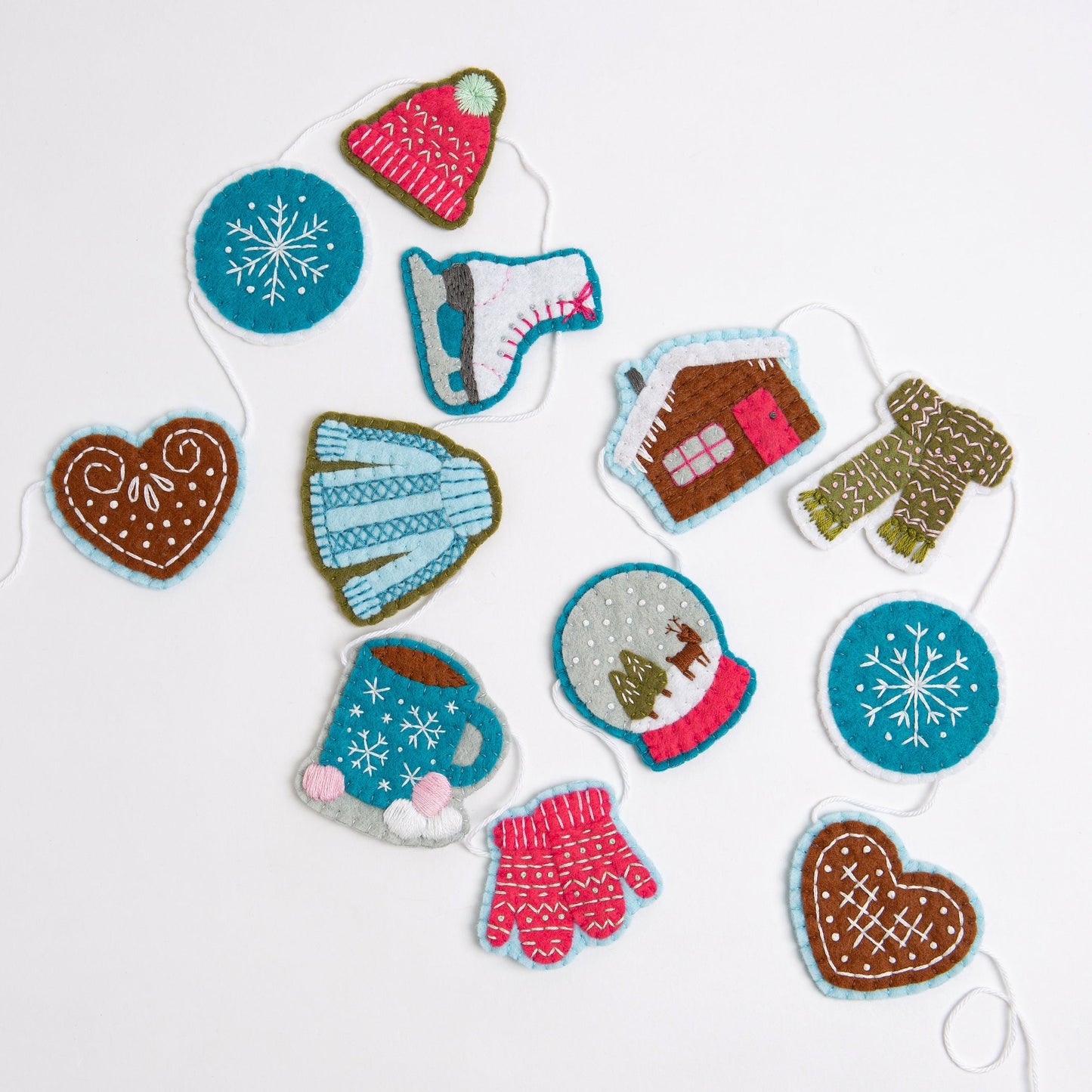 'Winter Garland' Festive Felt Craft Kit for Beginners