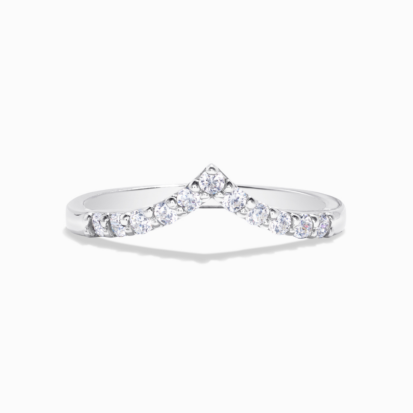 Wishbone Curved Eternity Ring in Sterling Silver by Vianne Jewellery