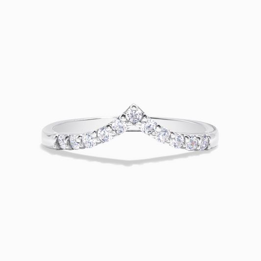 Wishbone Curved Eternity Ring in Sterling Silver by Vianne Jewellery