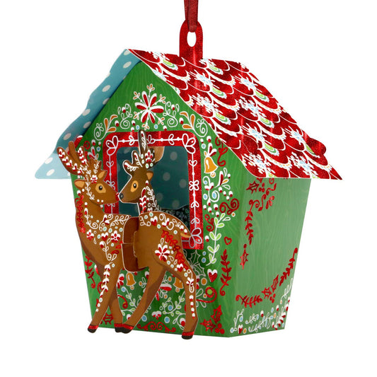 Baubles - Reindeer Stable Card