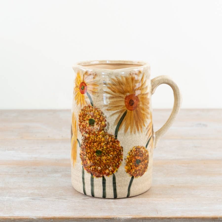 Sunflower Jug Vase, 19.5cm