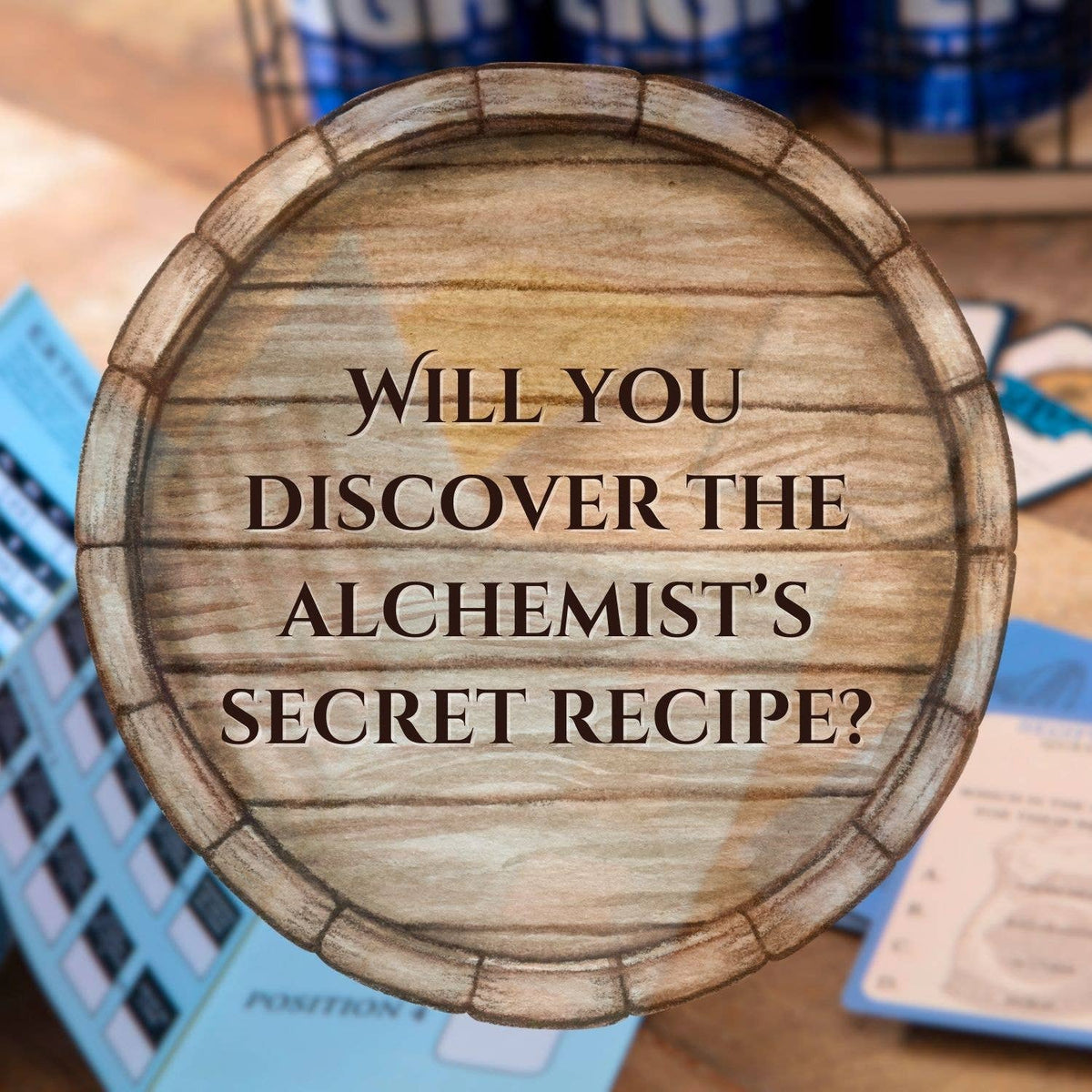 Beer Escape Room Puzzle Game challenge asking players to discover the Alchemist's secret recipe