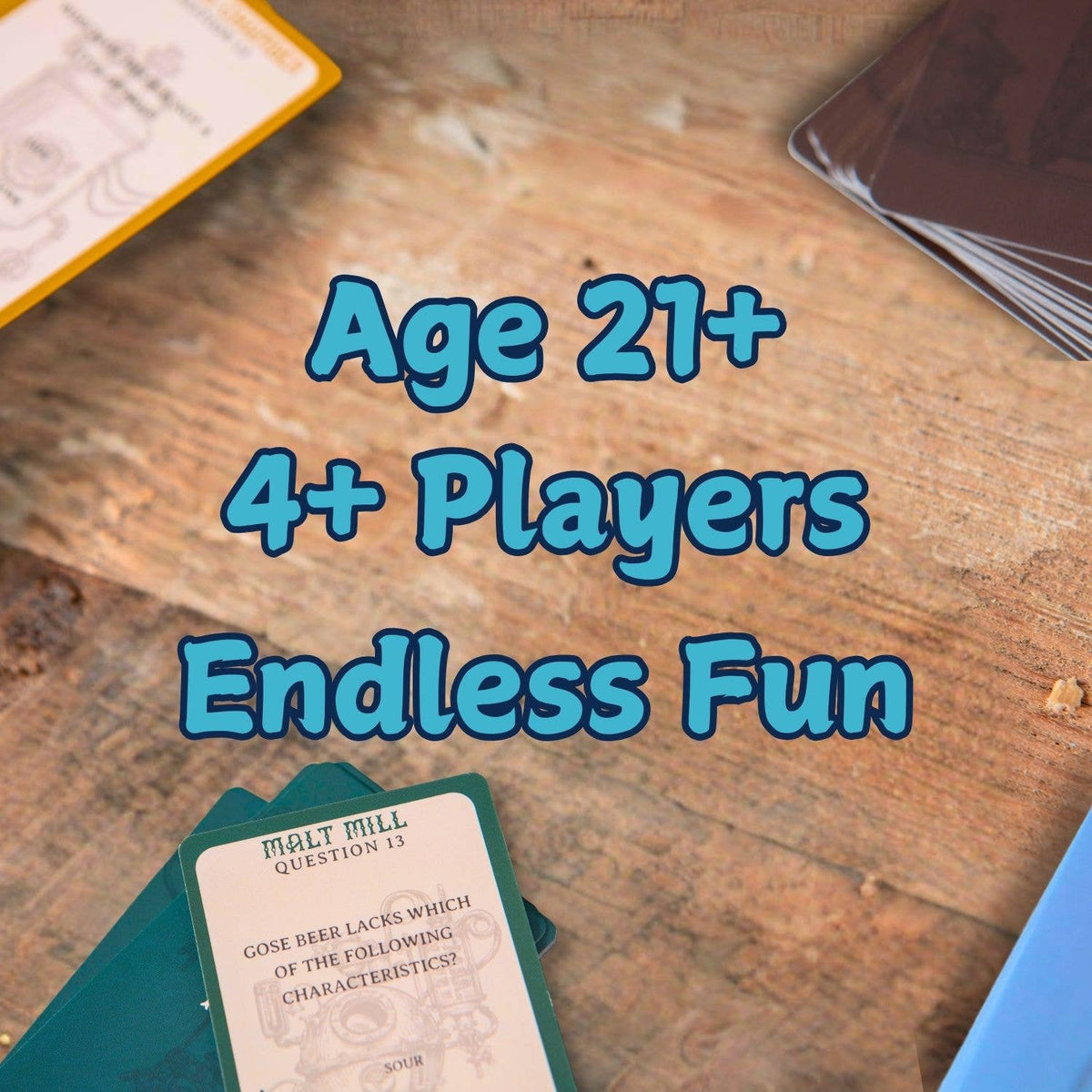 Beer Escape Room Puzzle Game supplier image highlighting age 21+, four or more players and group gameplay