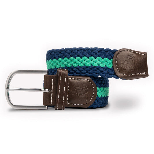 Woven Belt - Blue / Green Stripe by Swole Panda