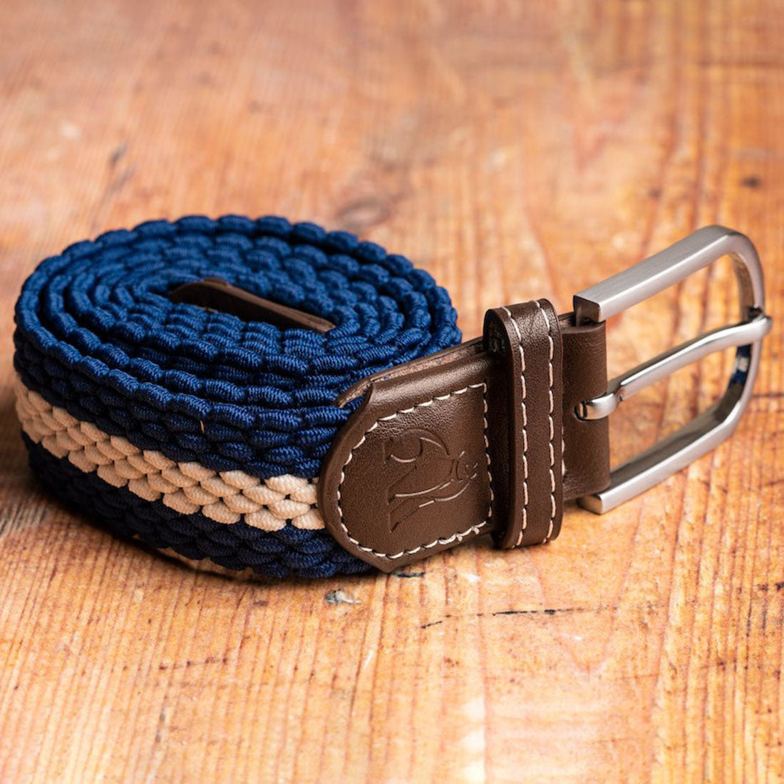 Woven Belt - Blue / White Stripe by Swole Panda