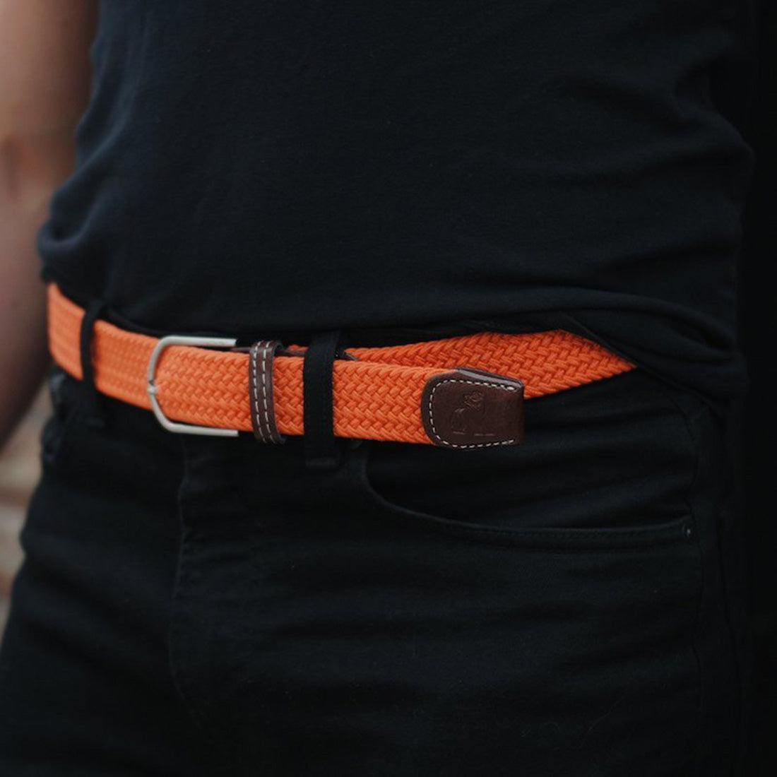 Woven Belt - Tangerine Orange by Swole Panda