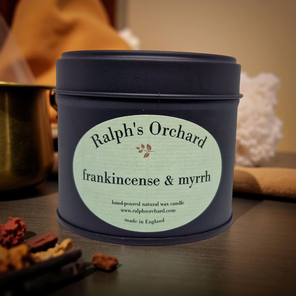 Ralph's Orchard Frankincense & Myrrh Scented Candle