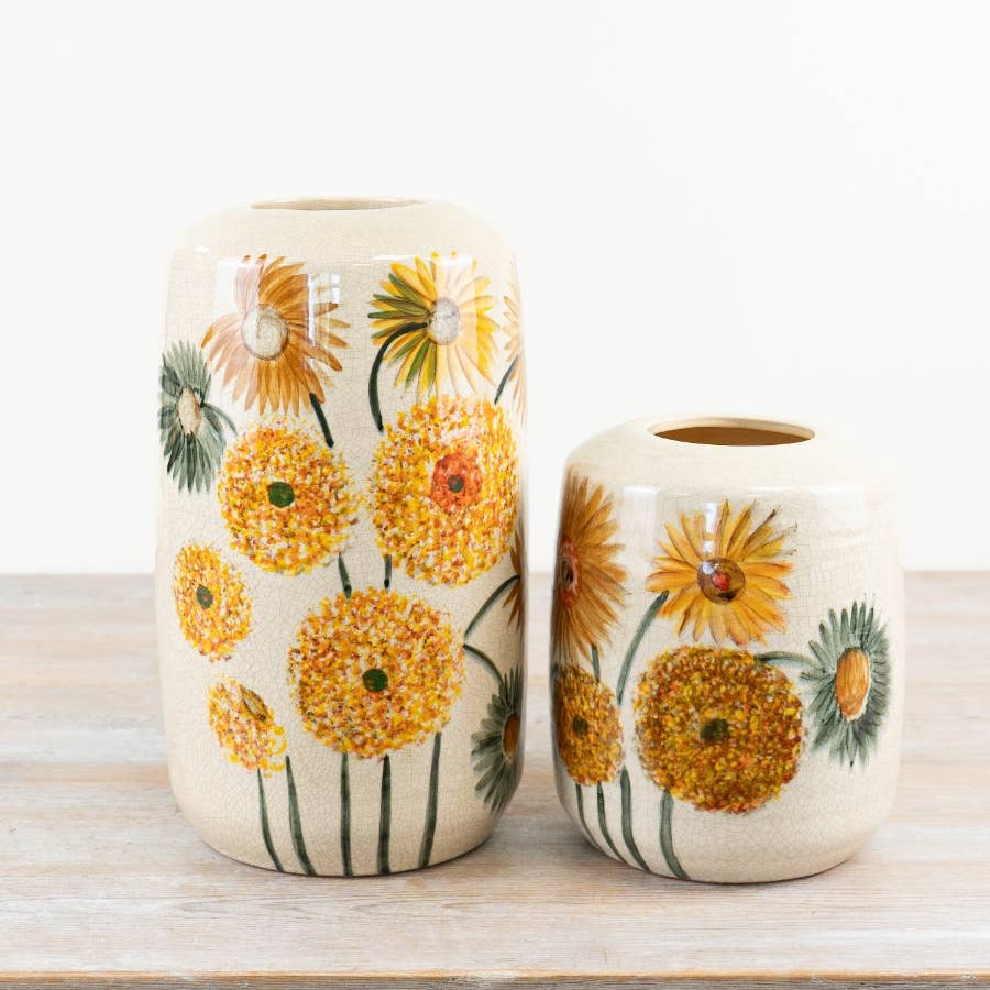 Sunflower Ceramic Vase, 30.5cm