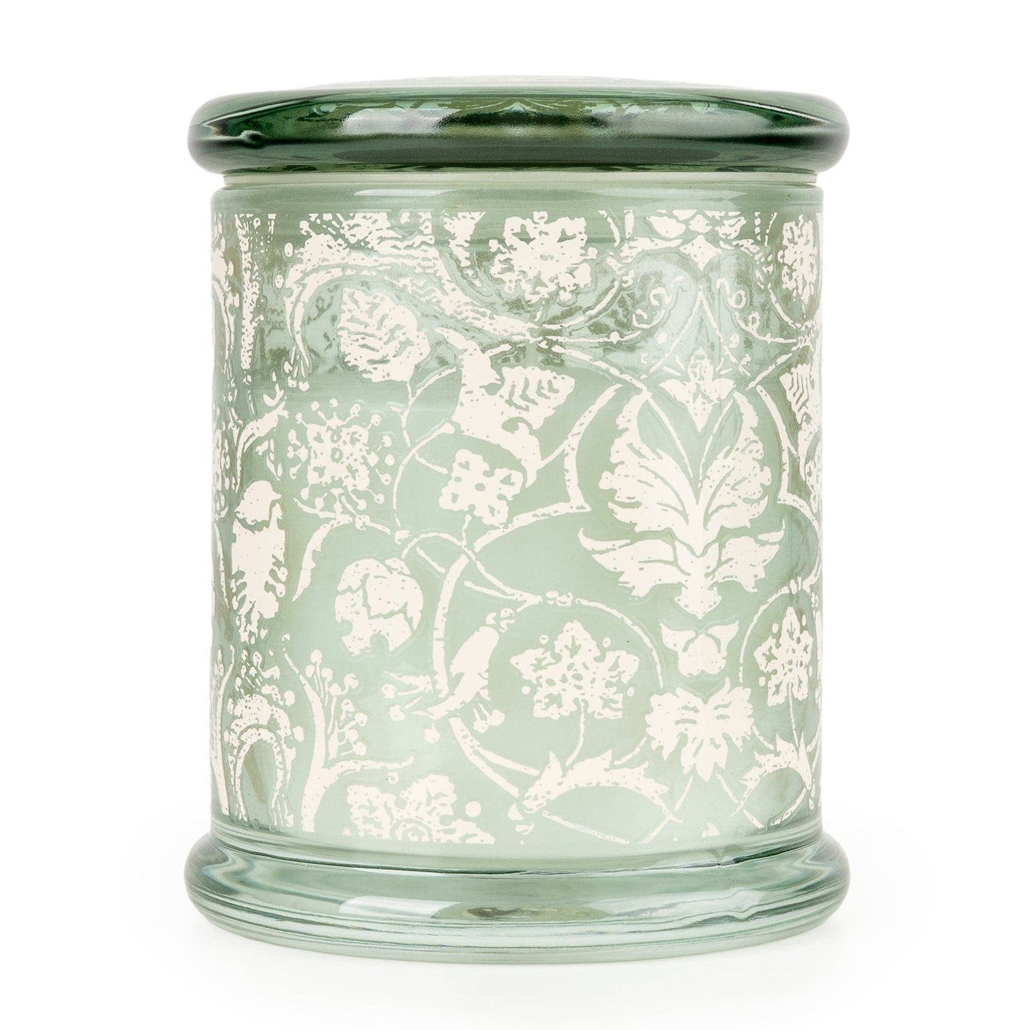 Jeff Banks Home Large Lidded Candle Jar – Jacquard Sage Green