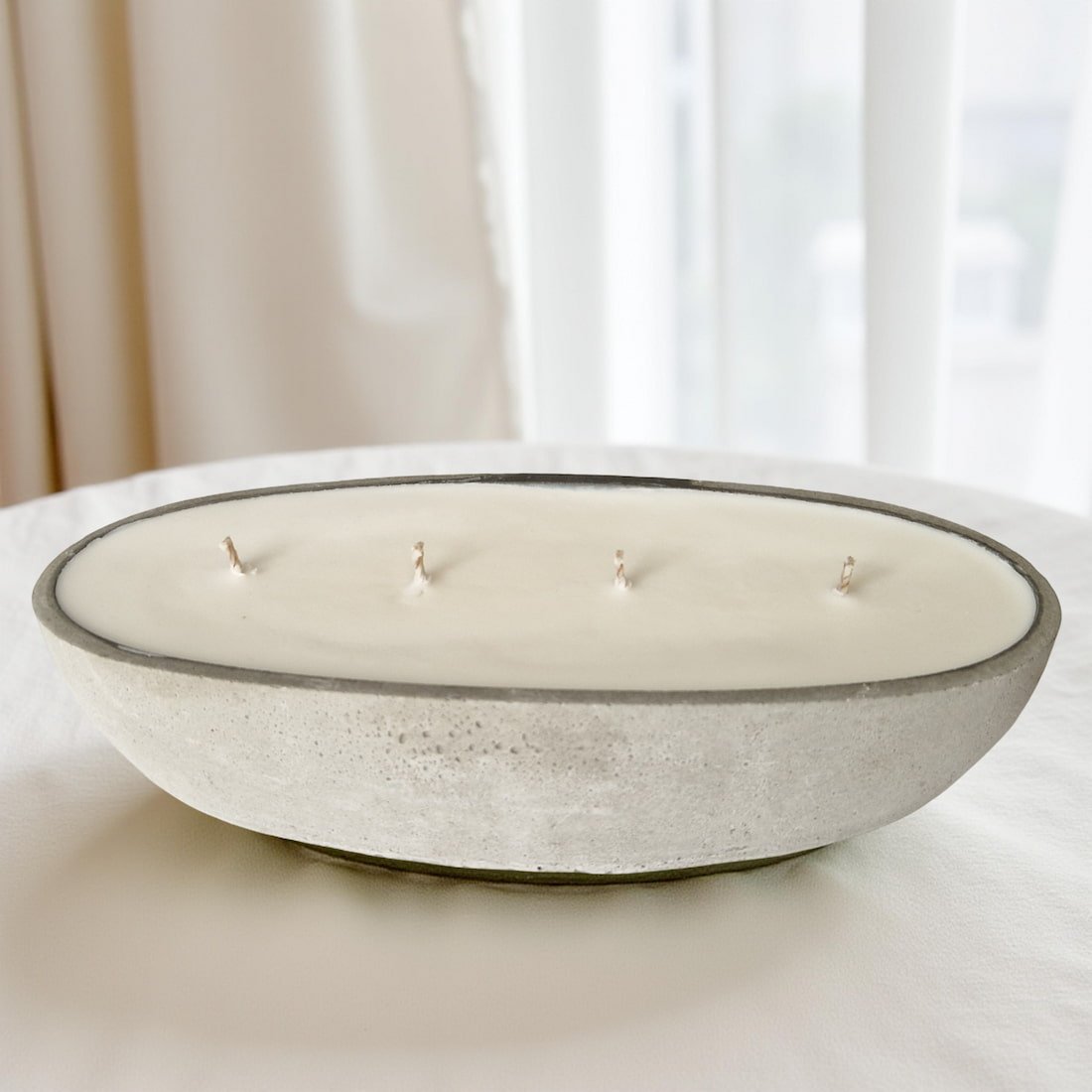 Ralph's Orchard Multi Wick Concrete Oval Loaf Bowl Candle