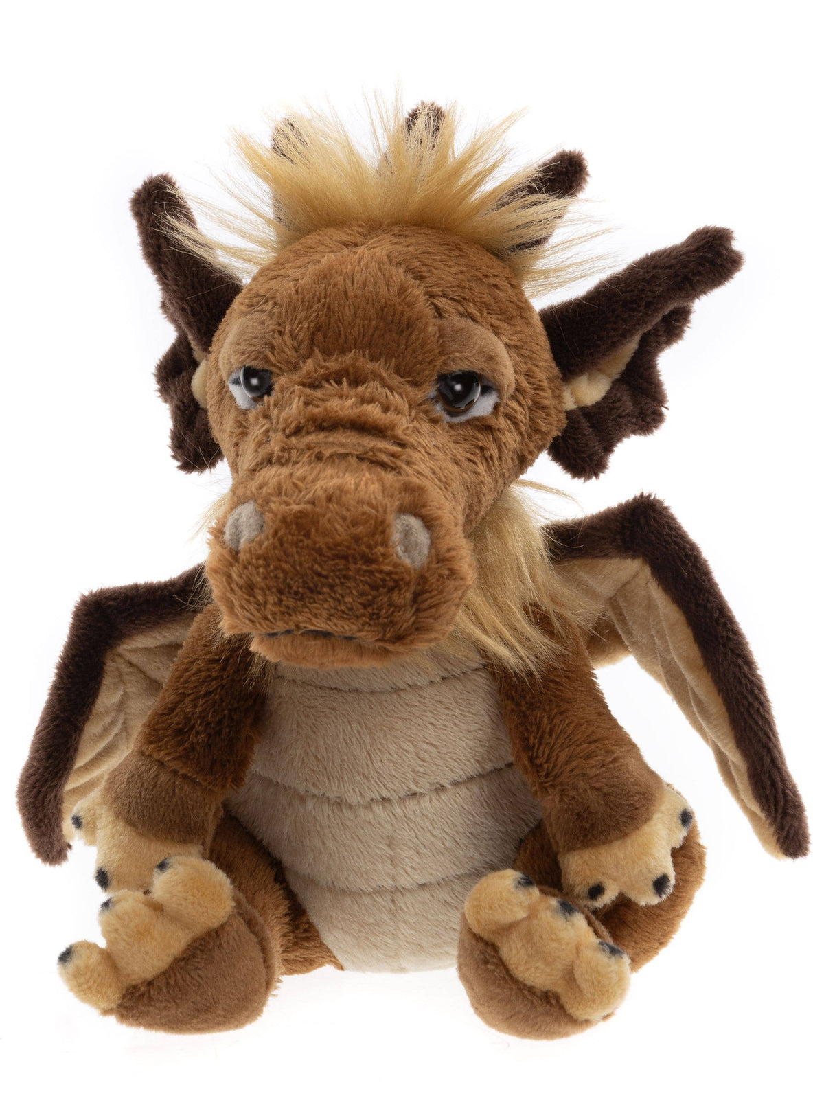 Charlie Bears Cuddle Cub Lantern brown plush dragon with wings and horns