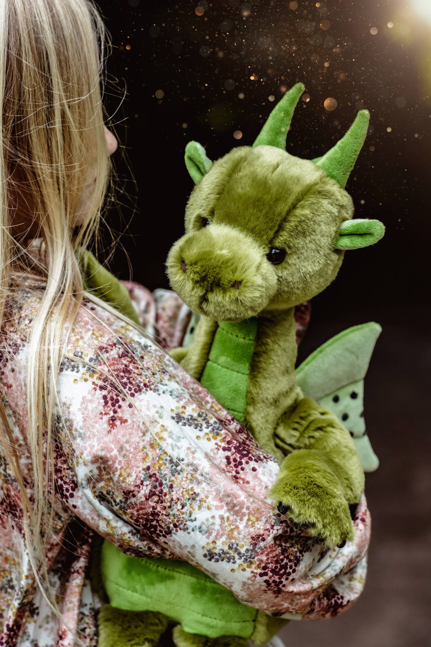 Charlie Bears Deck green dragon from the Bearhouse collection with detailed wings and horns