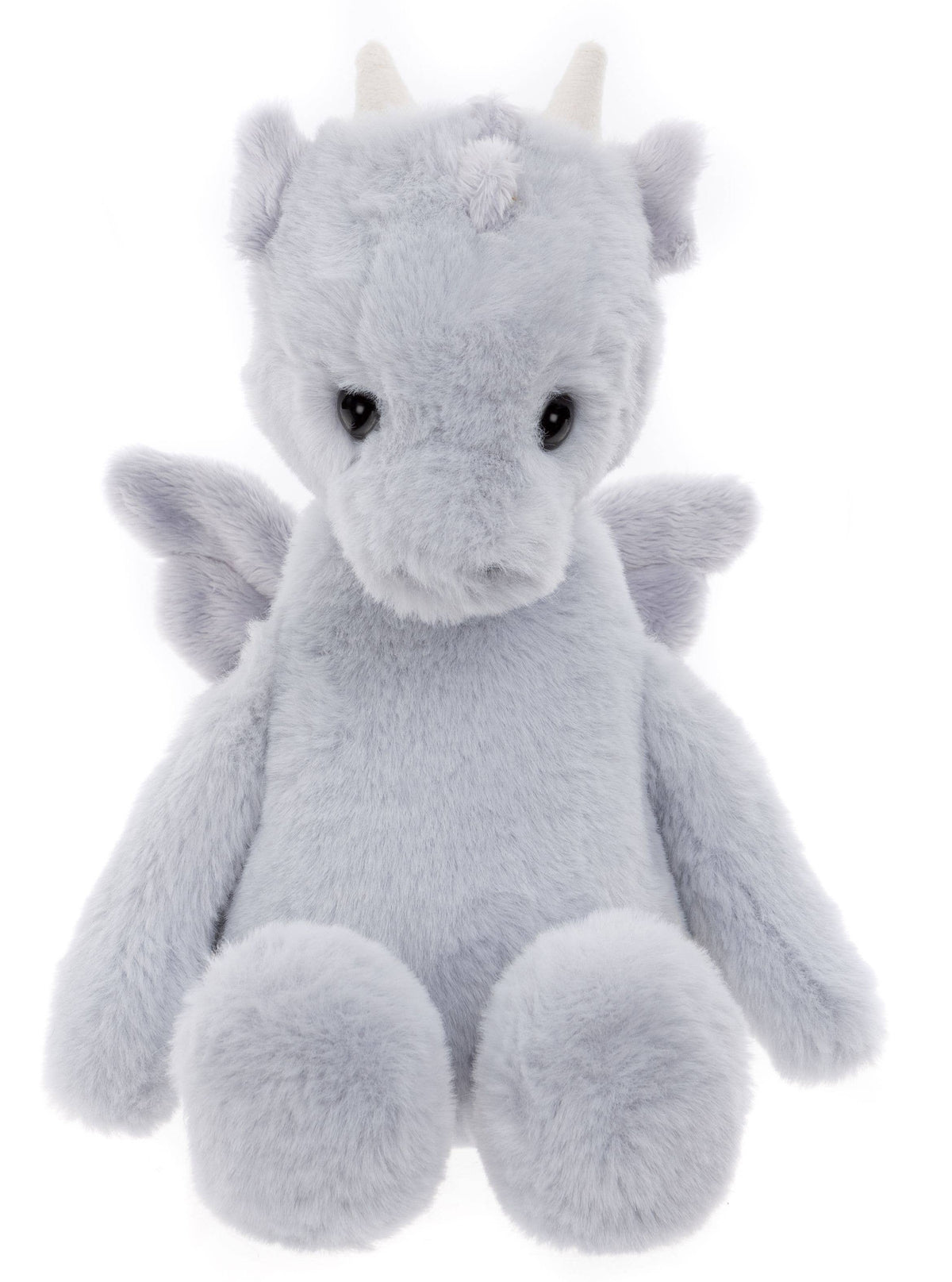 Charlie Bears Draco Dragon cloudy grey plush soft toy with wings and gentle scales