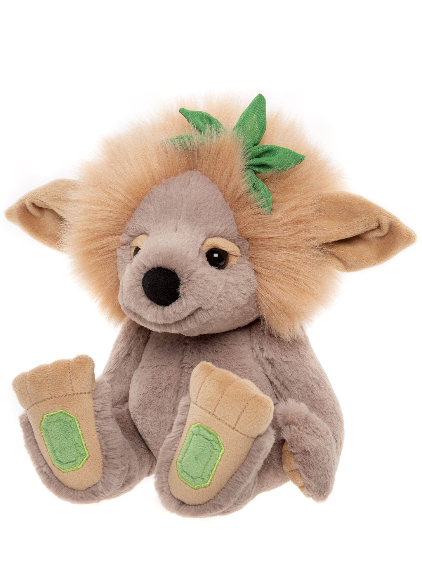 Side view of Charlie Bears Emerald Lou from the Bearhouse collection
