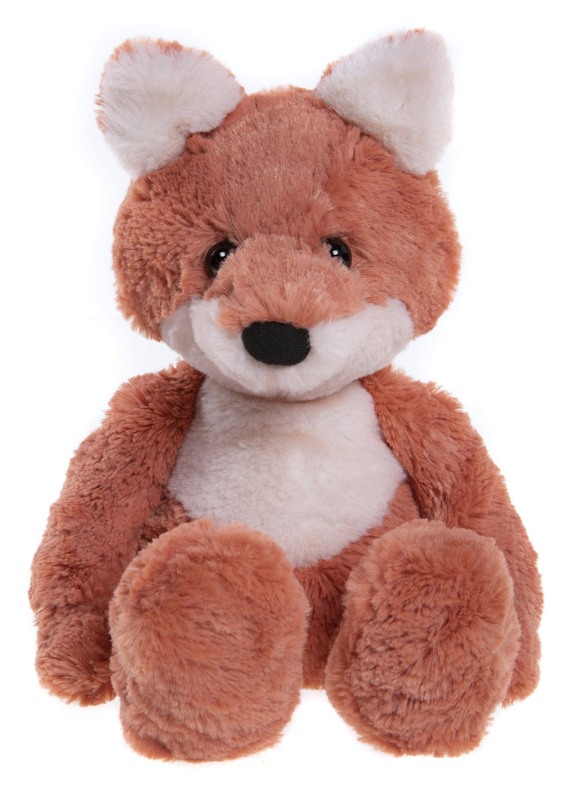Charlie Bears Folly Fox orange plush fox with white chest, muzzle and ears