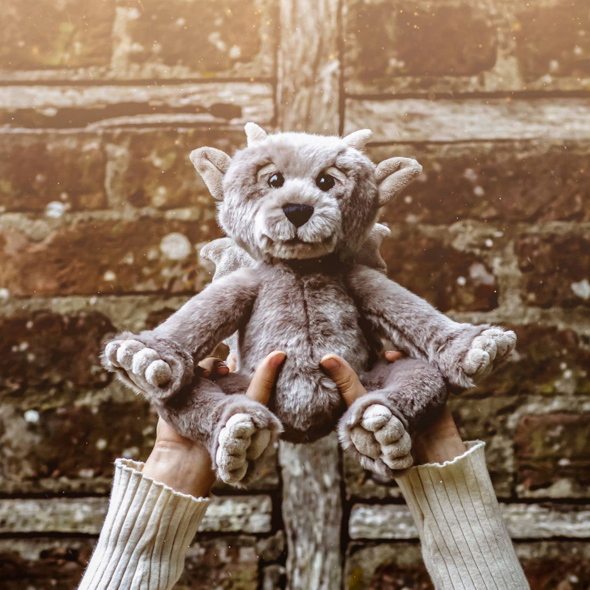Charlie Bears Moat grey plush gargoyle 