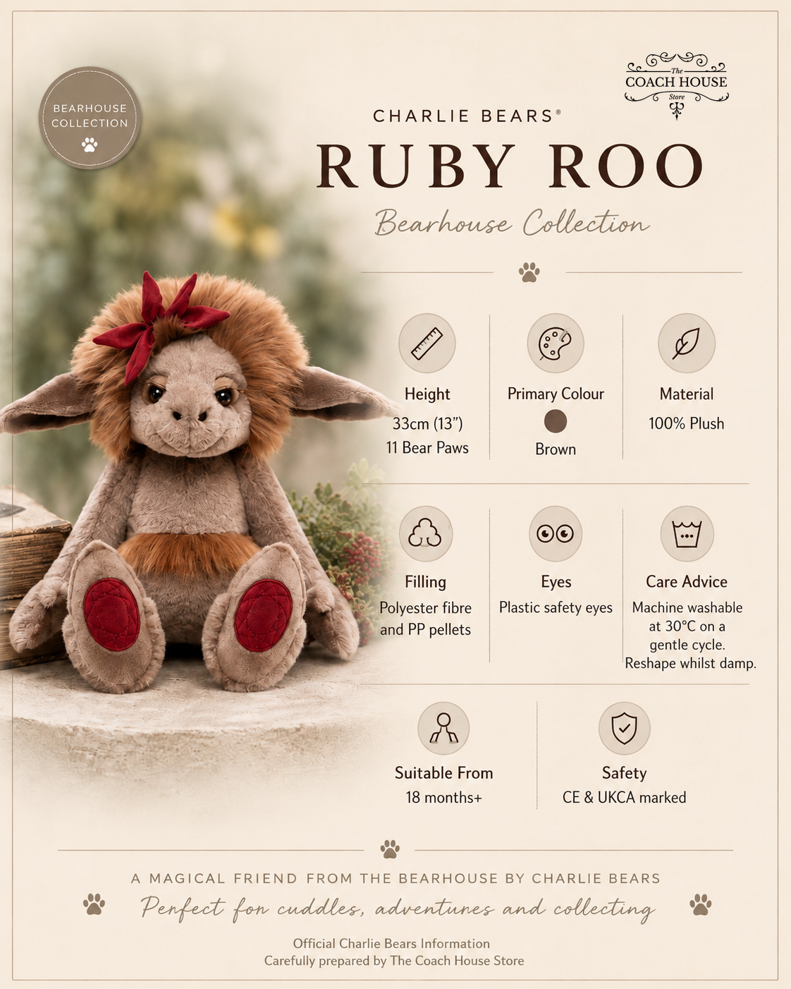 Charlie Bears Ruby Roo | Bearhouse Collection