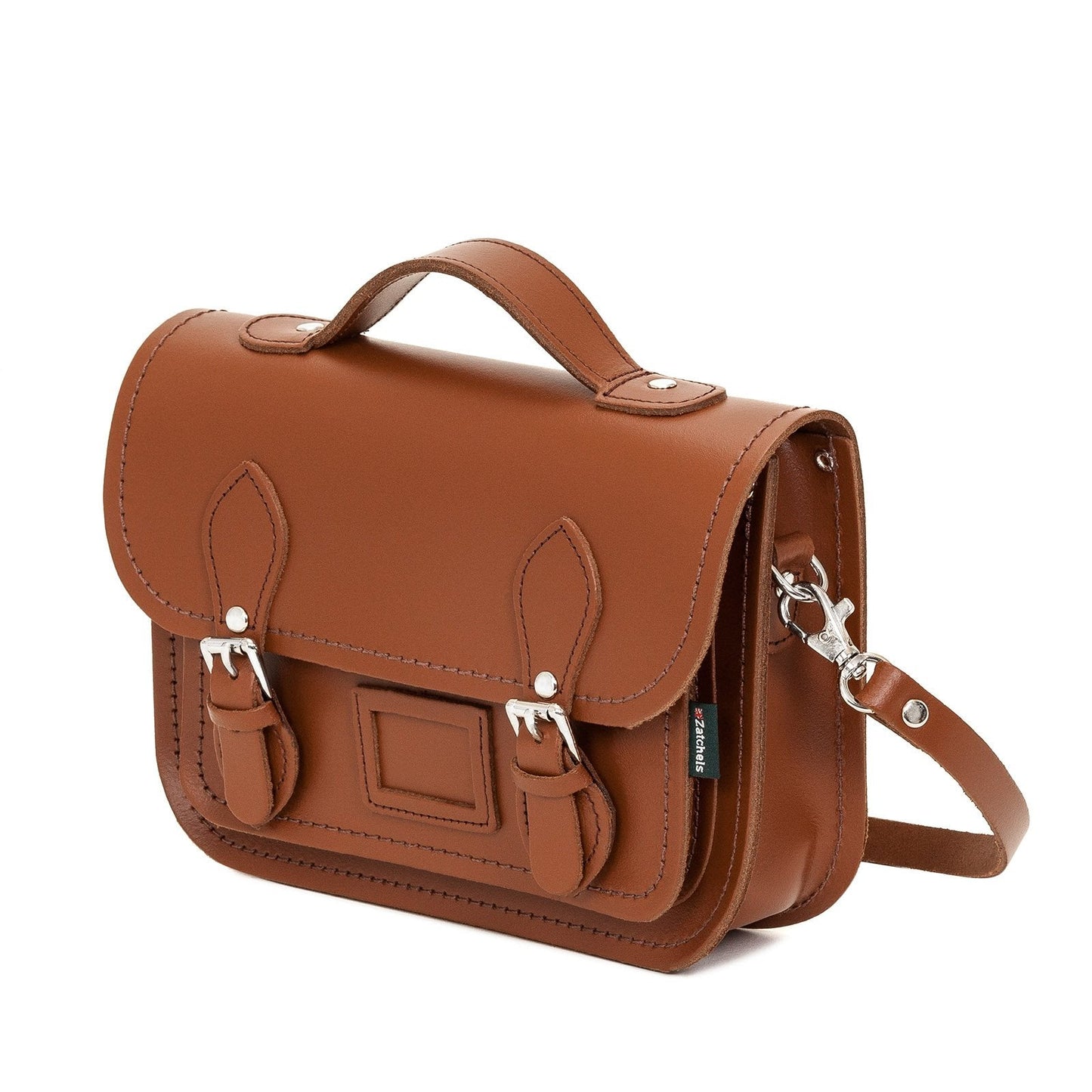 Leather Midi Satchel - Chestnut by Zatchels