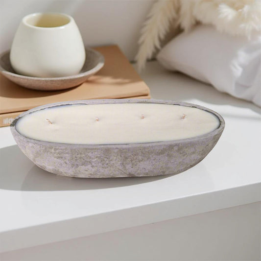 Ralph's Orchard Multi Wick Concrete Oval Loaf Bowl Candle