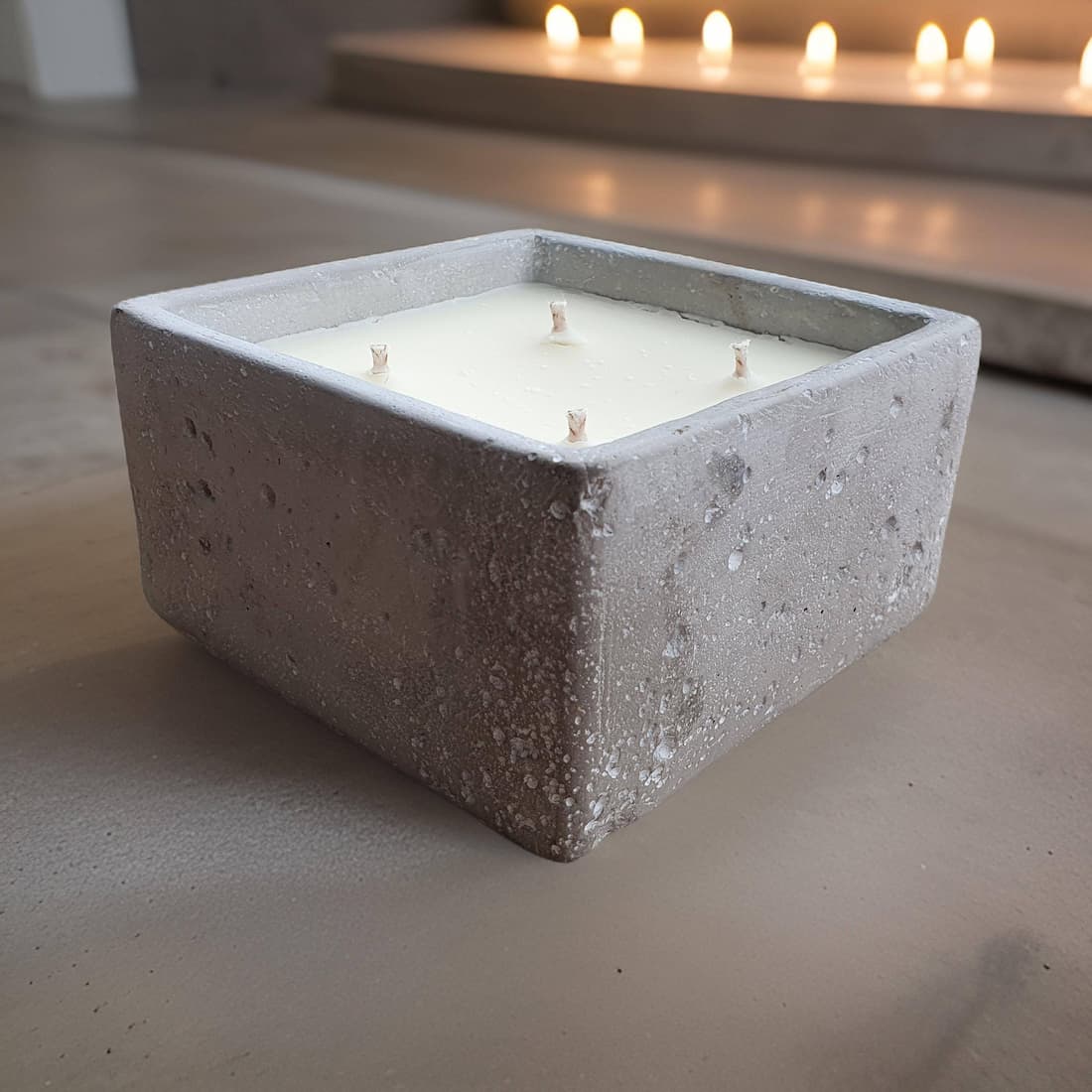 Ralph's Orchard Concrete Square 4-Wick Candle