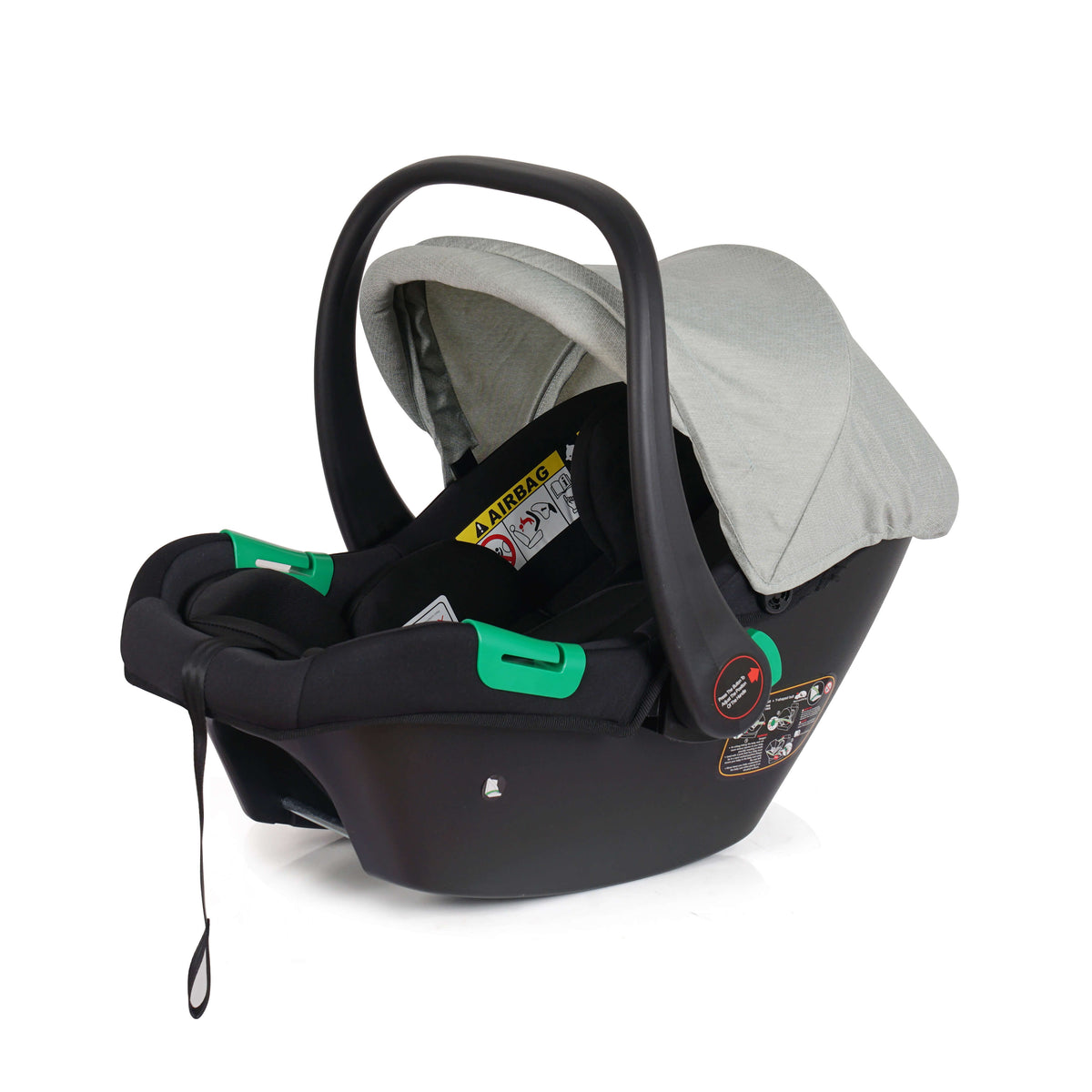 Cruise 3 in 1 Travel System Pebble Sage R129 infant car seat shown from the front