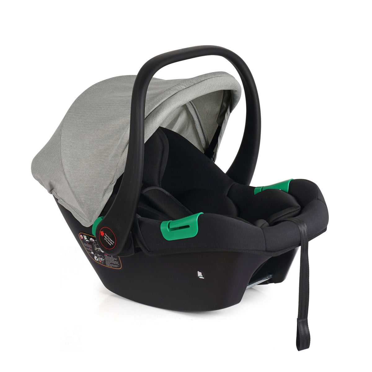 Cruise 3 in 1 Travel System Pebble Sage R129 infant car seat shown from the side