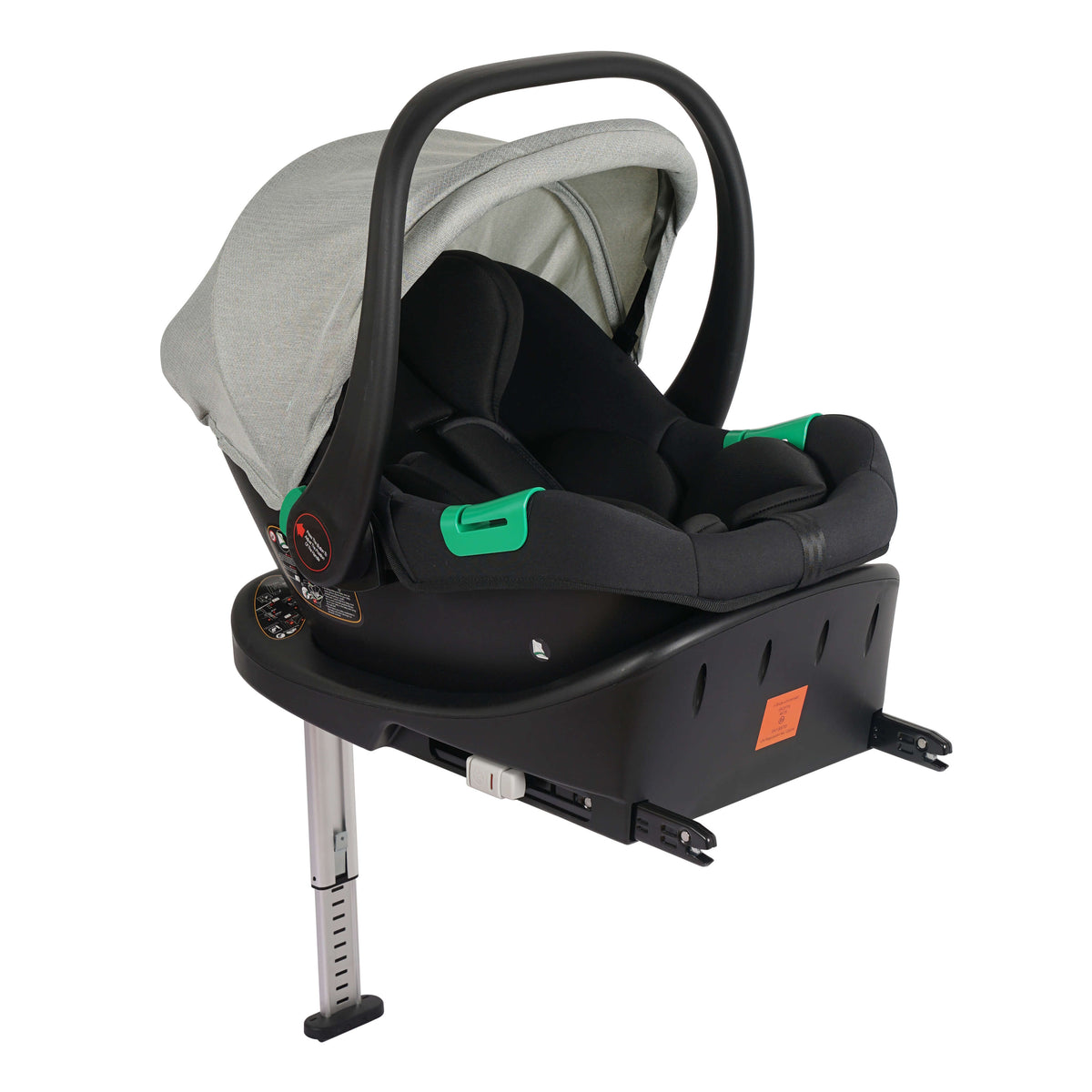 Cruise Pebble Sage R129 infant car seat fitted to the included ISOFIX base