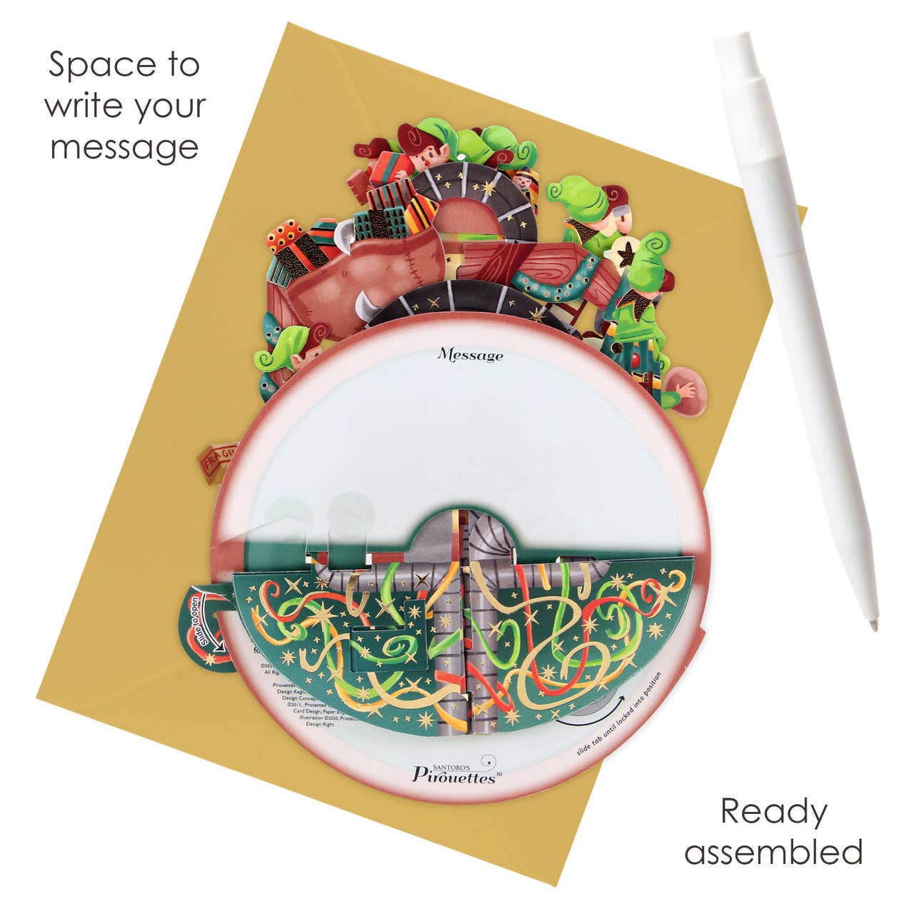 Pirouettes Card - Santa's Workshop