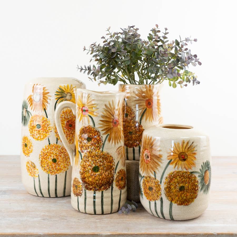 Sunflower Jug Vase, 19.5cm