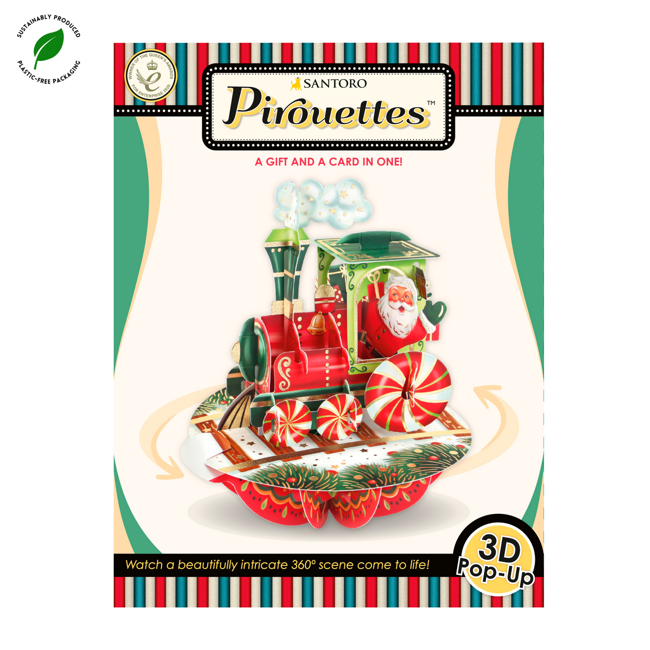 Pirouettes Card - Christmas Train