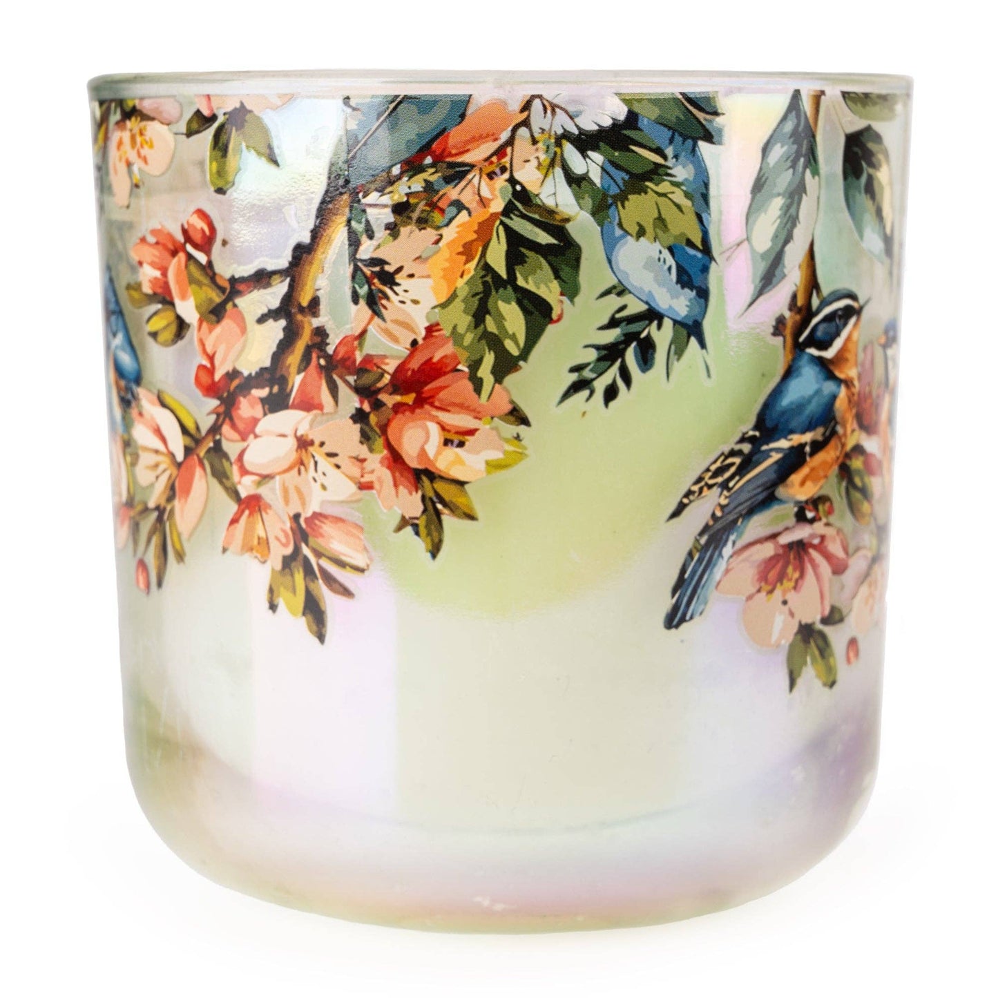Garden Blooms Green Lustre LED Candle