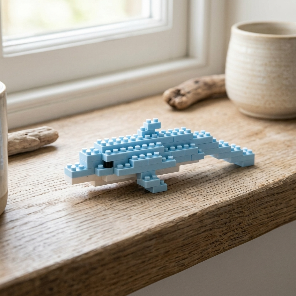 Build Your Own Dolphin Animal Model Brick Kit