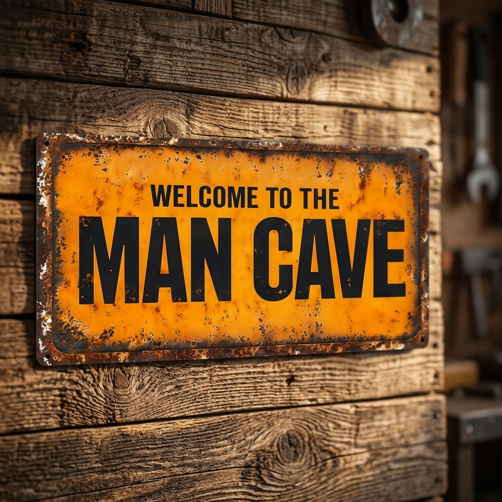 Welcome to the Man Cave Metal Sign