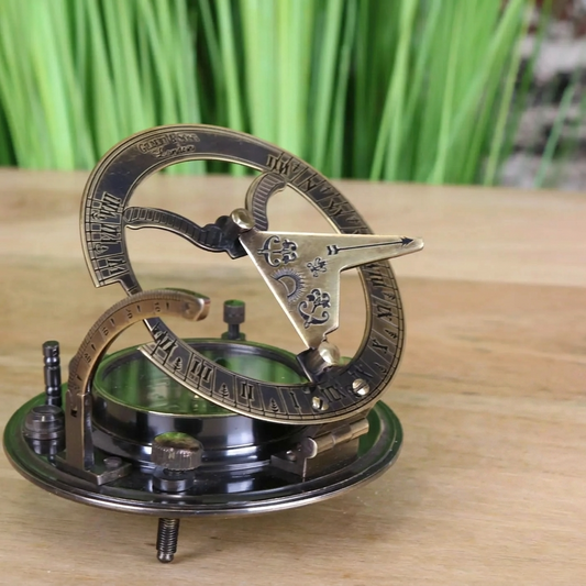 Gilbert and Sons Antique Brass Sundial Compass by Maravi