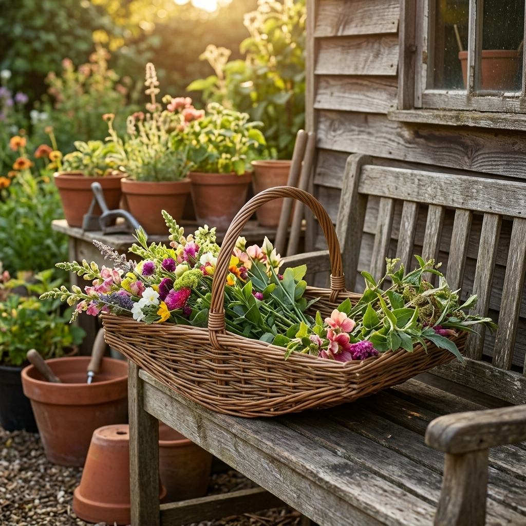 Unpeeled Willow Garden Trug