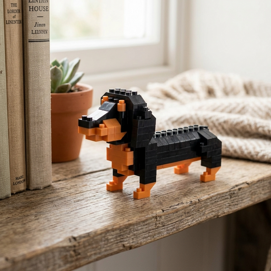 Build Your Own Sausage Dog Model Brick Kit