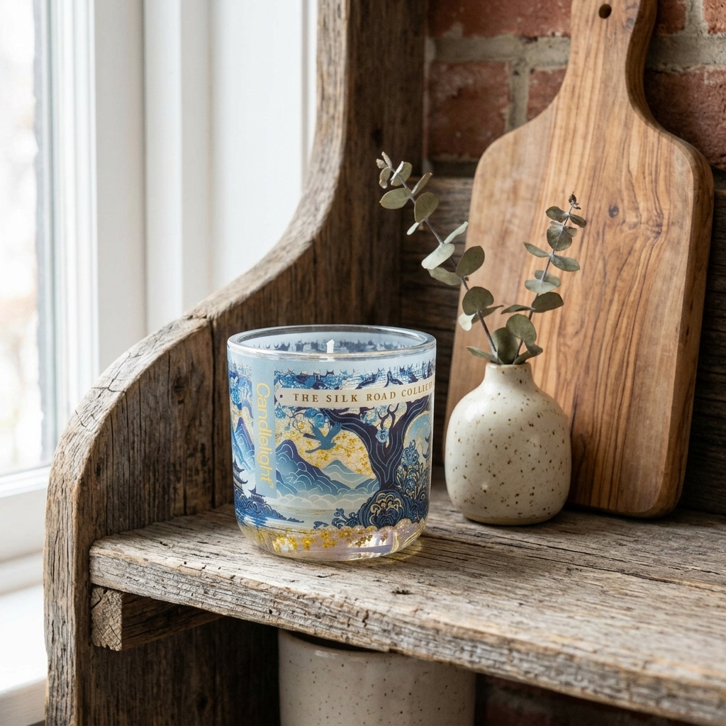 Candlelight The Silk Road Collection Tianshui Blue LED Candle