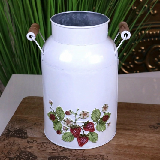Thaniya Strawberry Field Milk Churn Planter by Maravi