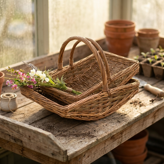 Unpeeled Willow Garden Trug