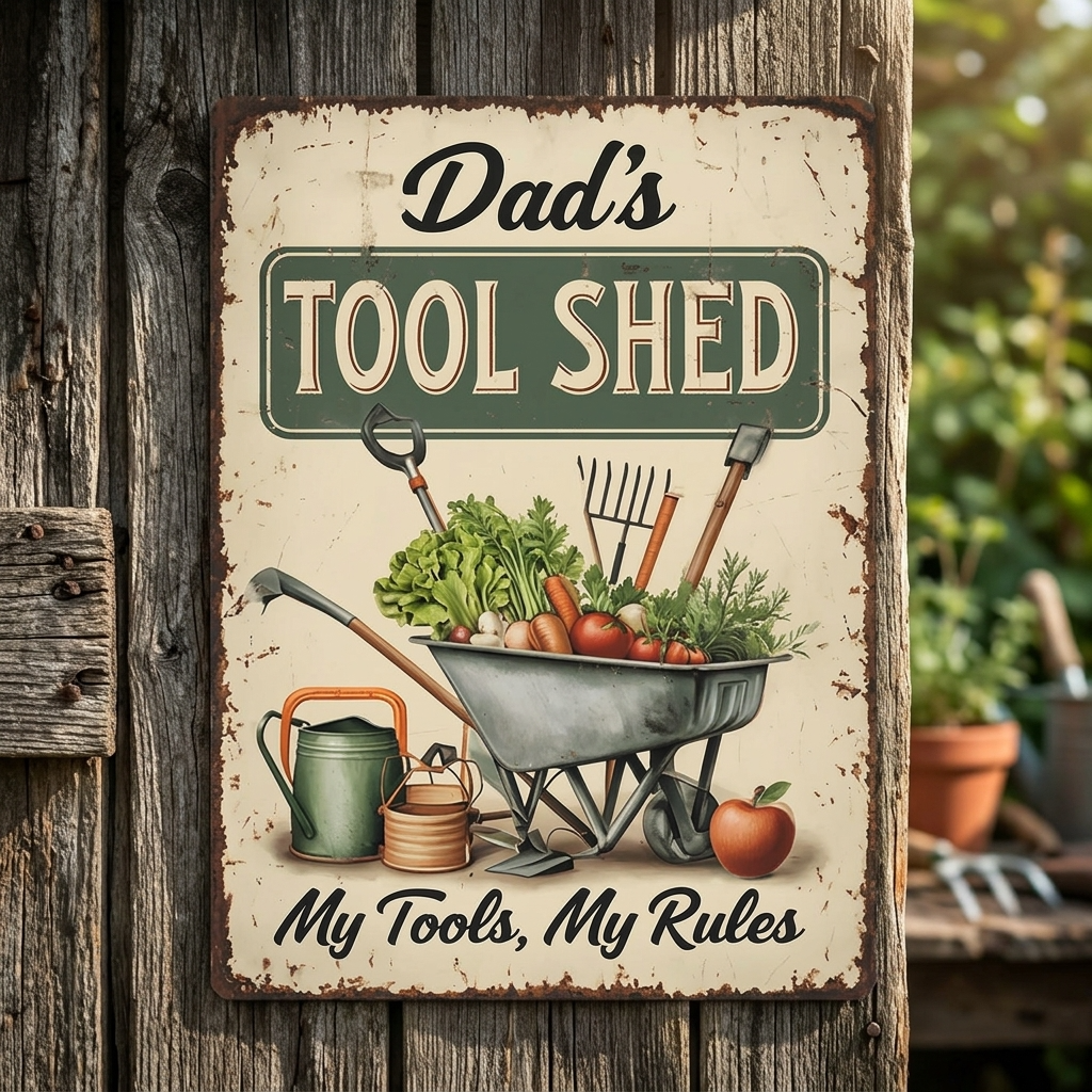 Dad's Tool Shed Metal Sign Plaque