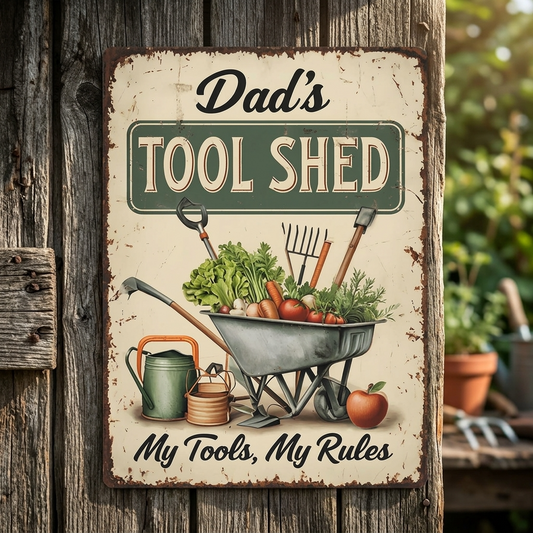 Dad's Tool Shed Metal Sign Plaque