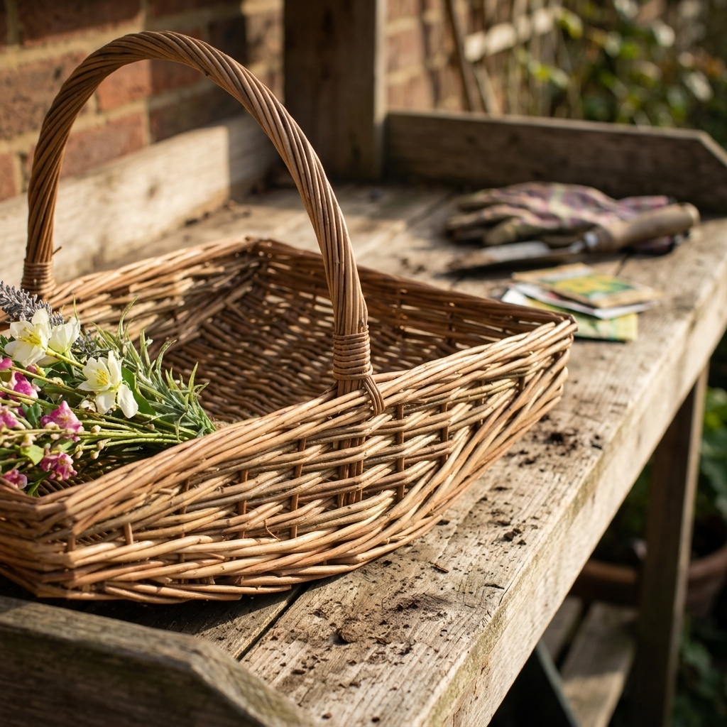 Unpeeled Willow Garden Trug