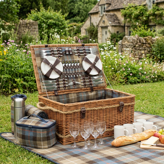 Rope Handled Ravenstor 6 Person Picnic Hamper